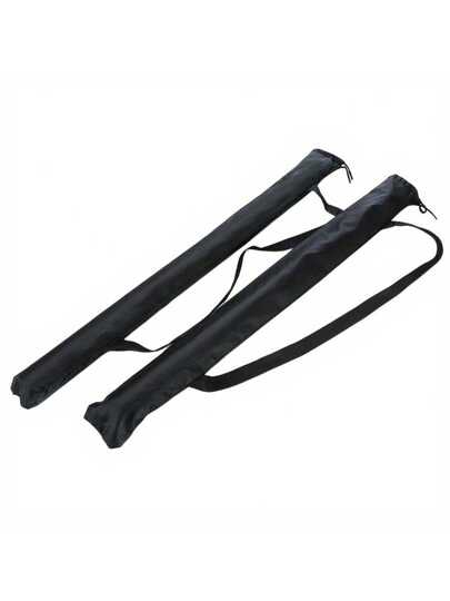 قطعة واحدة غلاف واقي لأعواد الصيد الخارجية (أسود)، حقيبة يد خفيفة، حقيبة تخزين لأعواد الصيد للسفر - مناسبة لتخزين الألعاب الرياضية الخارجية