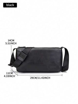 حقيبة كروسبودي كاجوال عصرية للرجال موديل 2025، حقيبة رسول بسيطة عتيقة، حقيبة كتف جلد صغيرة للهاتف