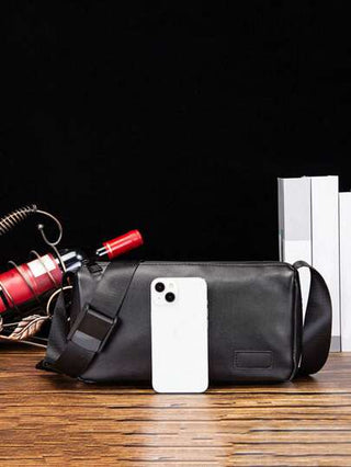 حقيبة كروسبودي كاجوال عصرية للرجال موديل 2025، حقيبة رسول بسيطة عتيقة، حقيبة كتف جلد صغيرة للهاتف