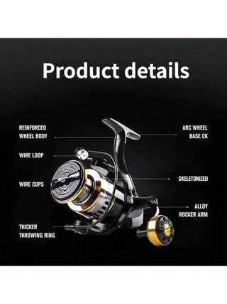 NYAYEO بكرة صيد دوارة، ملف معدني 5.2:1/4.7:113BB ، محامل كروية لصيد الأسماك الضخمة، HE500-7000، كأس خط معدني، معدات صيد البحر