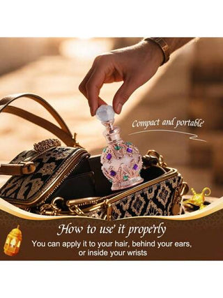زيت عطري قطرة قماش 15مل بنكهة الألماس على الطراز الشرق أوسطي، مصمم للنساء، برائحة زهرية فاكهية تتضمن روائح الورد والمسك والليمون والجوز الهند والفانيليا والياسمين، خالي من الكحول