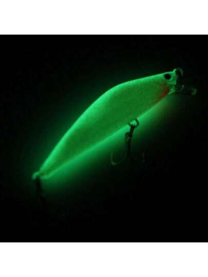 طُعم صلب للصيد ليلًا بالبقع الفسفورية على شكل سمكة هريس، طول 7 سم ووزن 8 جرام، طُعم صناعي واقعي للصيد