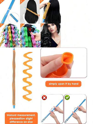 12 قطعة- مكواة تجعيد غير حرارية، مكواة تجعيد موجية غير حرارية، مكواة تجعيد غير حرارية، مناسبة للسيدات ذوات الشعر الطويل والمتوسط والقصير. مكواة التجعيد المطاطية الخاصة بنا مصنوعة من مواد عالية الجودة وهي ناعمة ومريحة للاستخدام