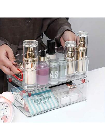 1 قطعة/3 قطع صندوق تخزين طعام شفاف على شكل درج للثلاجة، حامل منظم مطبخ، صندوق مقسم أدوات مائدة، صندوق تجميد للفواكه والخضروات