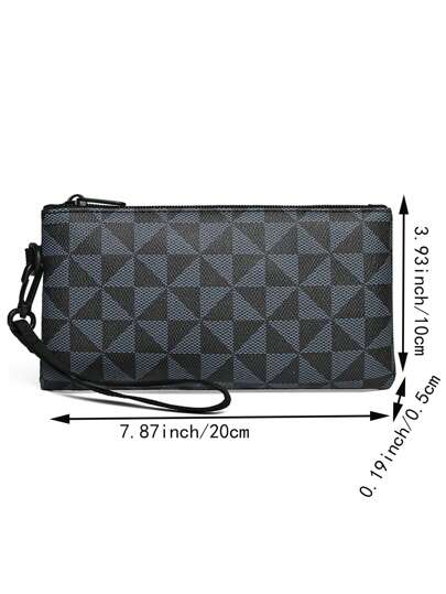 حقيبة صغيرة مربعة الشكل للرجال جديدة بتصميم متباين الألوان، حقيبة يد مفصلة بألوان الموضة المميزة، حقيبة معصم