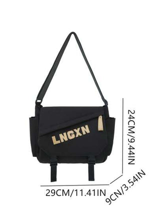 حقيبة رسول/كتف ذات تصميم عصري وشامل مع سعة كبيرة، حقيبة مدرسة/عمل، حقيبة كاجوال كورية الطراز