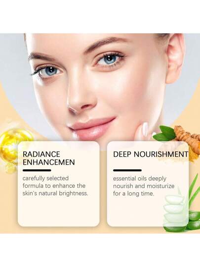 زيت تنظيف الوجه المُنعِّم والمُنقِّي بالكركم ٣٠مل/١ أونصة سائلة. زيت ترطيب. مستحضر عناية بالبشرة. يساعد على شد البشرة المترهلة، يعزز مرونة البشرة للحصول على مظهر أكثر شباباً وإشراقاً. صيغة خفيفة، غير دهنية بعد الاستخدام. العناية الشخصية، العناية بالبشرة