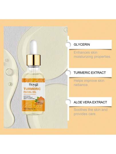 زيت تنظيف الوجه المُنعِّم والمُنقِّي بالكركم ٣٠مل/١ أونصة سائلة. زيت ترطيب. مستحضر عناية بالبشرة. يساعد على شد البشرة المترهلة، يعزز مرونة البشرة للحصول على مظهر أكثر شباباً وإشراقاً. صيغة خفيفة، غير دهنية بعد الاستخدام. العناية الشخصية، العناية بالبشرة