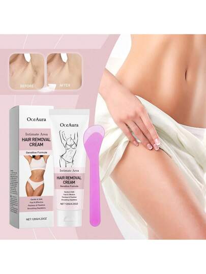 120جرام/ 4.23 أونصة كريم إزالة الشعر بالشفرة، إزالة سهلة، مغذية، لطيفة وناعمة، مرطبة وناعمة، تنظف البشرة، إزالة شعر الجسم بأكمله بما في ذلك الساقين والإبطين والشفة العليا والمناطق الحساسة، العناية الشخصية، العناية بالبشرة