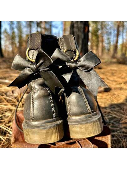 مجموعة من خرزات الحذاء المطرزة عقدة الفراشة الساتان مع تفاصيل سبائك الزنك المجدولة لديكور الأحذية - اكسسوار ريباط أنيق للأحذية