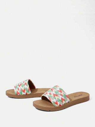 Styleloop صنادل سبلايت مريحة وناعمة للنساء، بتصميم نسيج ملون ومضاد للانزلاق وخفيف الوزن مناسب للصيف