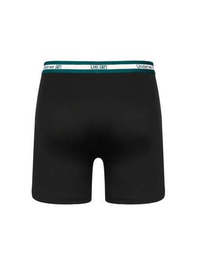 Manfinity EasyFave 3 قطع/حزمة سراويل داخلية بوكسر جاكار مطبوع برقم لرجال ملابس كاجوال