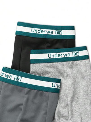 Manfinity EasyFave 3 قطع/حزمة سراويل داخلية بوكسر جاكار مطبوع برقم لرجال ملابس كاجوال