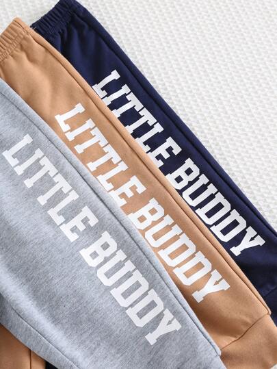 Cozy Pixies 3 قطع مجموعة بناطيل طفل ملائمة أولي مطاطية الخصر، بأنماط أحرف مُحاكة بالأسلوب الكاجوال