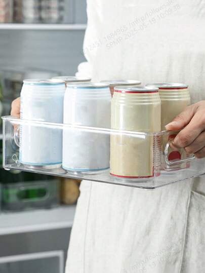 1 قطعة/2 قطعة صندوق تخزين شفاف لتنظيم الثلاجة ،صندوق تخزين الفواكه والخضروات، سلة تخزين منزلية للمطبخ من البولي إيثيلين