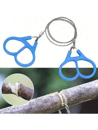 1 قطعة المنشار السلسلي المحمول الصغير - منشار بدوي مناسب للتخييم والصيد والبستنة والحالات الطارئة في الهواء الطلق