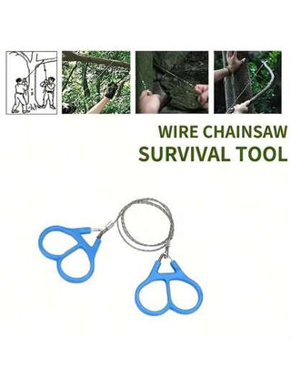 1 قطعة المنشار السلسلي المحمول الصغير - منشار بدوي مناسب للتخييم والصيد والبستنة والحالات الطارئة في الهواء الطلق