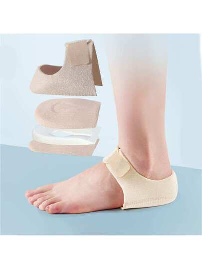 قطعتان من الآرك التدريبي + 1 زوج من وسادات حماية الكعب - وسائل تدريبية لوظيفة الأصابع والقدم، تشكيل وتجميل عضلات الساق، لينة ومريحة، تخفف من إرهاق القدم