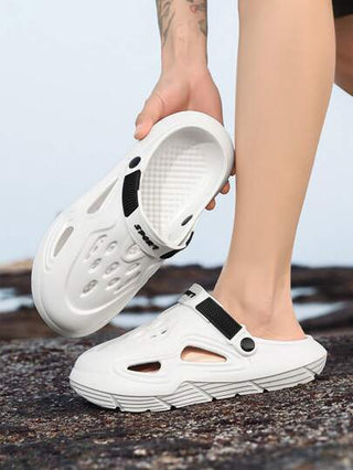 صنادل رجالية بتصميم منفتح للصيف، أحذية للرياضة الخارجية والشاطئ ونعال منزلية