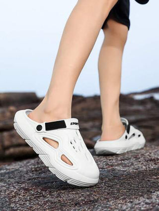 صنادل رجالية بتصميم منفتح للصيف، أحذية للرياضة الخارجية والشاطئ ونعال منزلية