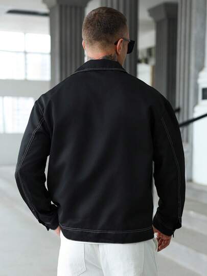 Manfinity Homme جاكيت رجالية موضة، مناسبة للصيف