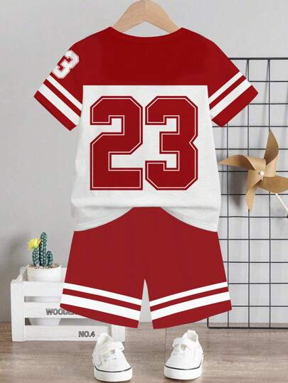 GraphicGems طقم قميص كم قصير مطبوع برسومات حرفية بروكلين وشورت للصبي المراهق، متنوع للصيف