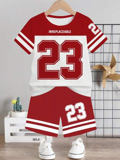 GraphicGems طقم قميص كم قصير مطبوع برسومات حرفية بروكلين وشورت للصبي المراهق، متنوع للصيف