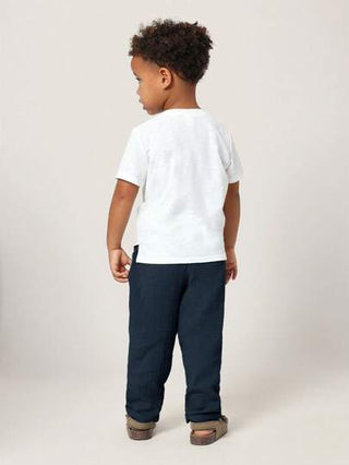 SUMWON سراويل قطنية من قماش المسلين صيفية قابلة للسحب، سراويل كاجوال مريحة للعطلة والاسترخاء، خصر مطاطي ، قياس مرن