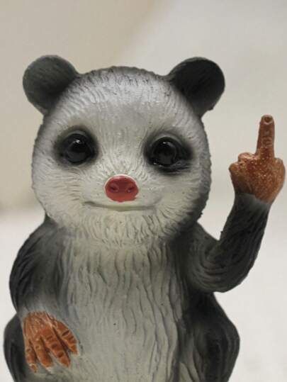 تمثال إصبع الوسط الطريف المصنوع من الراتنج لديكور طاولة المكتب، إكسسوارات حديقة مصغرة، حرف راتنجية إبداعية