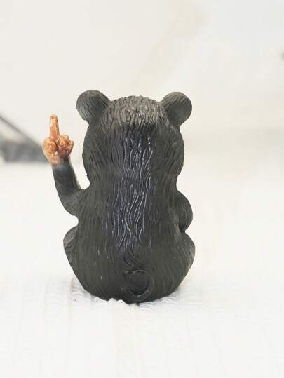 تمثال إصبع الوسط الطريف المصنوع من الراتنج لديكور طاولة المكتب، إكسسوارات حديقة مصغرة، حرف راتنجية إبداعية