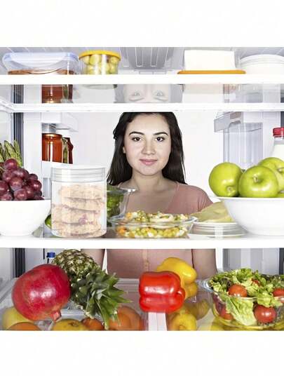 10 قطع أواني بلاستيكية شفافة مع أغطية، أواني تخزين بلاستيكية، أواني زجاجية بلاستيكية، حاويات تخزين قابلة لإعادة الملء، أواني دائرية فارغة، لتخزين الفواكه المجففة والعسل والمكسرات لاستخدام المطبخ والمنزل