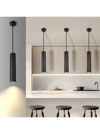 ضوء بقعة GU10 بطراز معدني قديم للسقف المنخفض، مصباح معلّق إسطواني قابل للتعديل باللون الأسود/الأبيض، متوافق مع مصدر إضاءة GU10، جهد كهربائي 85 فولت - 265 فولت، سهل التركيب، بدون وميض، مناسب للمتاجر والمقاهي والمطاعم وغرف النوم وغرف المعيشة والبارات، إضاءة