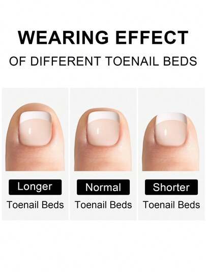32 ظفر قدم فرنسي قصير مربع، أظافر قدم كاذبة، أظافر قدم فرنسية بيضاء ، أظافر قدم مضغوطة جميلة لتزيين تدليك القدم ، مع ملف أظافر وغراء جيلي