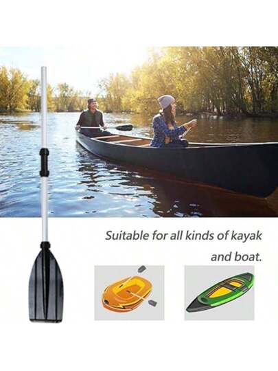 2 قطعة أدوات تجديف قارب كاياك من سبائك الألومنيوم قابلة للفصل، مناسبة للقوارب المنفوخة وقوارب جون وقوارب الكانو