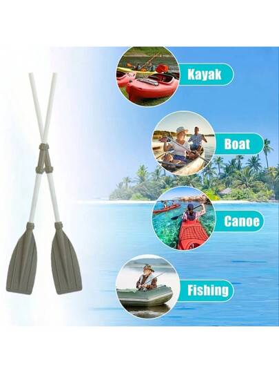 2 قطعة أدوات تجديف قارب كاياك من سبائك الألومنيوم قابلة للفصل، مناسبة للقوارب المنفوخة وقوارب جون وقوارب الكانو