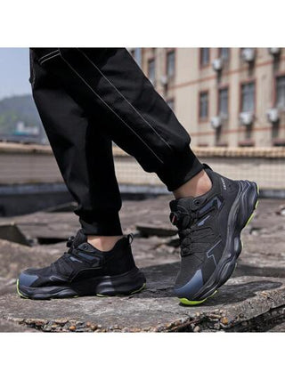 أحذية رياضية بنقاط حماية من الفولاذ للرجال، أحذية عمل غير قابلة للتدمير خفيفة الوزن مريحة وآمنة، أحذية رياضية مقاومة للانزلاق ذات بطانة من المركب لمواقع البناء