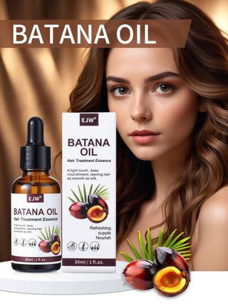 زيت شعر باتانا لشعر مجعد وناعم وجاف مُتضرر - زيت شعر خفيف مرطب للنساء والرجال - للتصفيف والإنهاء والتحكم في الشُعيرات - يرطب ويصلح الشعر