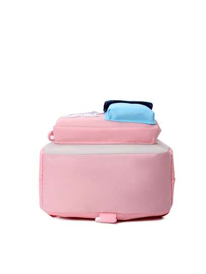 حقيبة ظهر للأطفال بطباعة نمط كرتوني لطيف مشرق، سعة كبيرة متعددة الاستخدامات مع سحاب، مناسبة للسفر والرحلات الخارجية، خفيفة الوزن متعددة الجيوب، مناسبة لطلبة الروضة والمدرسة الابتدائية