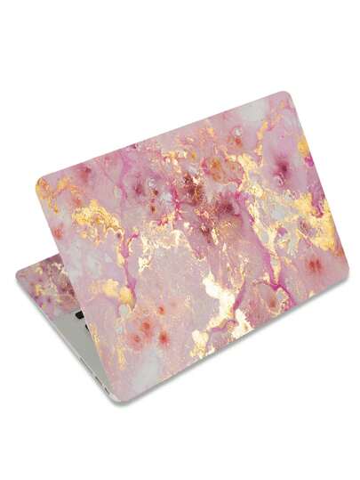 ملصق كمبيوتر محمول جلد الحاسوب 15.4 "15.6" غطاء ملصق الفن المحمول حماية الكمبيوتر المحمول، رخام وردي