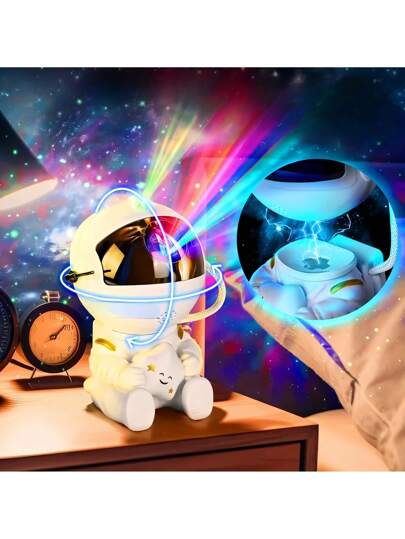 1 قطعة مصباح عرض فضائي كوني حديث - يعمل بالطاقة عبر USB - مع وحدة تحكم عن بعد (بدون بطارية) - زر إعداد إضاءة الميل LED للمجرة - مناسب لترسيم أجواء النوم وتركيبه على المكاتب وغرف النوم - هدية مثالية