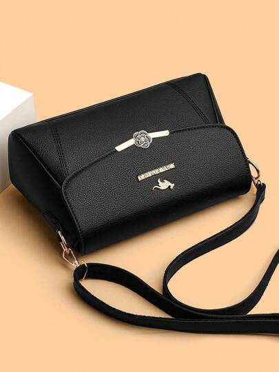 حقيبة كتف كلاسيكية بطراز رجعي مزينة بأنماط حرفية ولوحة جوكر، حقيبة يد أنيقة بطراز رجعي، محزمة بملصق معدني باللون الأحمر ، مناسبة للتسوق والذهاب إلى العمل