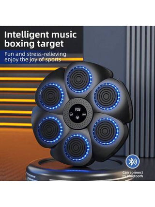 Benbo جهاز بينبو الواحد للجمباز والملاكمة والقتال مع اتصال بلوتوث ذكي مدمج، إصدار محسن لكل من الرجال والنساء مع شحن USB وستة أهداف للملاكمة، وآلة تدريب للملاكمة والموسيقى. جهاز تدريب لياقة بدنية موفر للمساحة قابل للتركيب على الحائط مناسب للاستخدام المنزلي