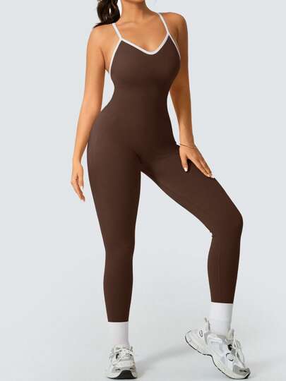 NcmRyu قطعة واحدة جمبسوت رياضية كاجوال للنساء للعناية و اللياقة البدنية و الجري، مناسبة لفصلي الربيع والصيف