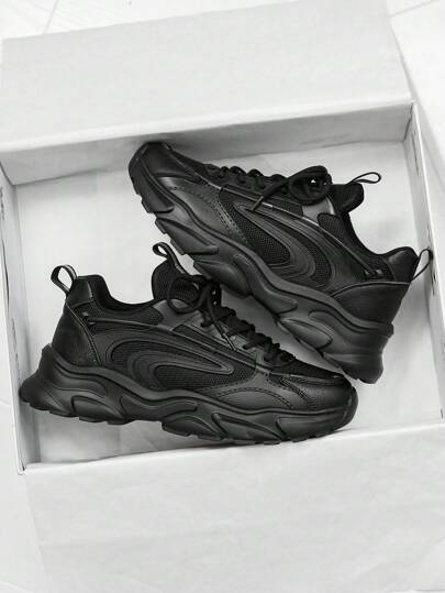 أحذية رياضية كاجوال ملونة رجالية بطراز كلاسيكي ، أحذية رياضية خارجية بسيطة الطراز مع رباط, متعددة الاستخدامات ومريحة للتنقل اليومي والملابس الرياضية