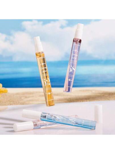 مجموعة رذاذ العطر الرقمي الشاطئي مع 5 روائح مختلفة | طويل الأمد، طبيعي، منعش، وساحر، رذاذ معطر محمول مناسب للحفلات | التجمعات | هدايا عيد ميلاد الصديقات