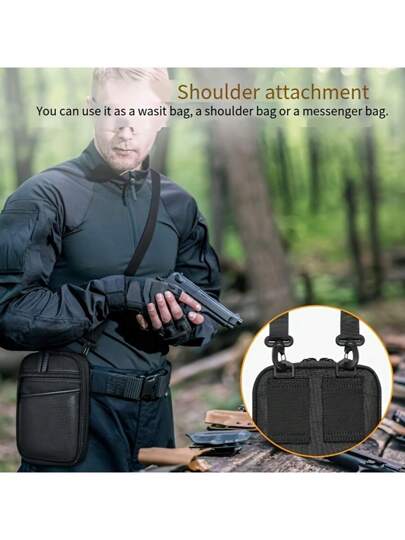 حقيبة خصر تكتيكية بحزمة سرية مخفية للحمل المؤتمن، حقيبة خصر متعددة الوظائف للخارج لتخزين الأسلحة النارية