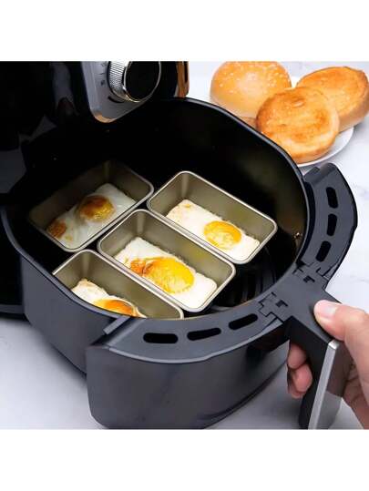 1/2/ 4 قوالب خبز الكيك المصنوعة من الألومنيوم ، قوالب خبز الخبز الصغيرة ، علب الكيك الجبنية الصغيرة ، أدوات الخبز ، علب التوست المستطيلة ، مقاومة للحرارة العالية وسهلة التنظيف ، مناسبة لصنع الكيك الجبني والبراوني والخبز ، مثالية لصنع الكيك الجبني...