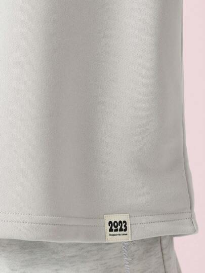 SUMWON تيشيرت غرافيك بيان "اتصل بمصممي الأزياء" للأطفال، ملابس شارع كاجوال، قصير الأكمام، فضفاض، موضة الصيف