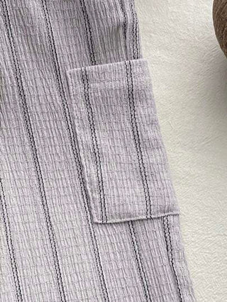 SHEIN Vintaside Kids سراويل مخططة للرضع, مريحة ومتعددة الاستخدامات لجميع الفصول ، مناسبة للتنسيق مع أي قطعة علوية