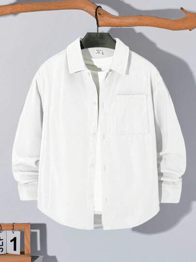 SHEIN قميص رياضي فضفاض بأكمام طويلة ومطبوع عليه حرف إنجليزي, مناسب للتنقل والمدرسة والاستخدام اليومي والعطلات والرياضة في فصول الربيع والصيف والخريف والشتاء